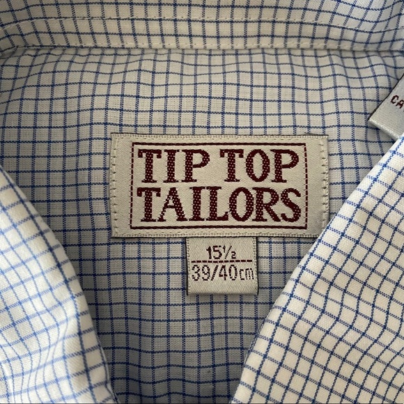 NWT Tip Top Tailors Button-Down Check Shirt - Picture 2 of 7